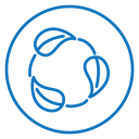 Leaves eco recycle icon