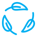 Leaves eco recycle icon
