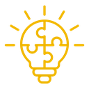 Light bulb puzzle icon