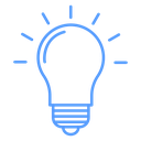 Light Bulb Radiating Rays icon