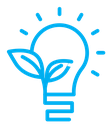 Lightbulb with leaf icon