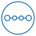 Linear molecular structure icon