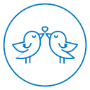 Lover birds icon