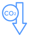 Low carbon dioxide icon
