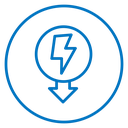 Low electricity consumption icon