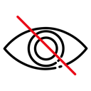 Low vision blindness symbol icon