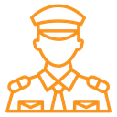 Male chief officer icon