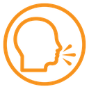 Man coughs icon