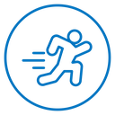 Man fast run icon
