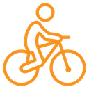 Man on bicycle icon