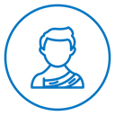 Man Portrait Color Outline icon