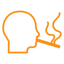 Man smoking cigarette icon