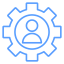 Manage User Gear Color Outline icon