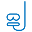 Mask snorkel icon