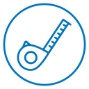 Measuring tape icon