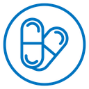 Medicine of pills and capsules icon