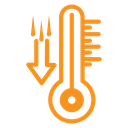 Meteorology thermometer measuring icon