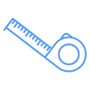 Meter Tape Reel Color Outline icon