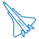 Military aircraft icon