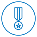 Military medal icon