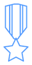 Military medal icon