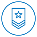 Military Rank Badge Color Outline icon