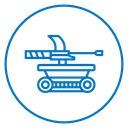 Military robot icon