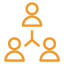 Modern teamwork icon