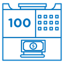 Money counting machine icon