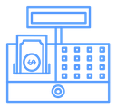 Money counting machine icon
