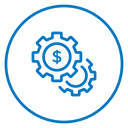 Money Management Gear Color Outline icon