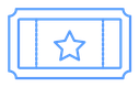 Movie ticket Color Outline icon