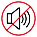 Mute Sound Line icon