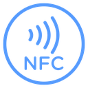 NFC Signal Badge Color Outline icon