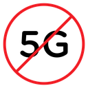 No 5G signal sign icon