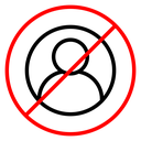 No account sign icon