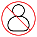 No account sign icon