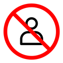 No account sign icon