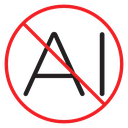 No ai sign icon