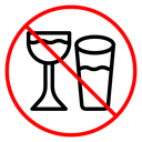 No alcohol sign icon