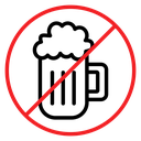 No alcohol sign icon