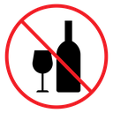No alcohol sign icon