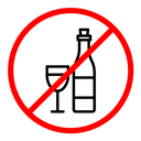 No wine sign icon