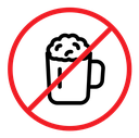 No alcohol sign Color Outline icon