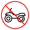 No all terrain vehicle sign icon