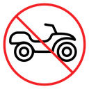 No all terrain vehicle sign icon
