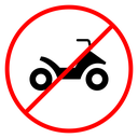 No all terrain vehicle sign icon