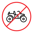 No all terrain vehicle sign icon