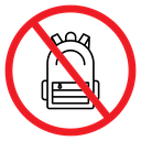 No Backpacks Sign icon