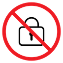 No Bags Sign icon